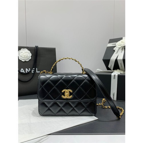 Chanel 샤넬 탑 핸들 미니 플랩백 AS388