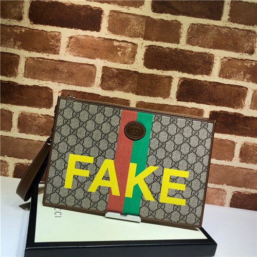 GUCCI 구찌 Fake Not 프린트 클러치 636171