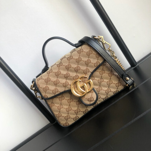 Gucci 2020 구찌 마몬트 GG 탑 핸들백 미니 블랙,레드