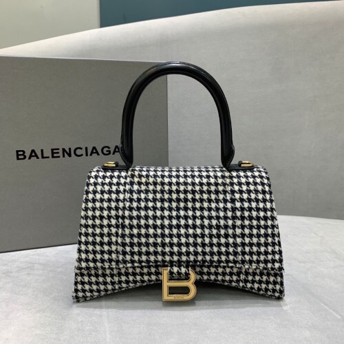 Balenciaga 여성용 발렌시아가 아워글라스 숄더 토트백 XS , S