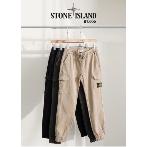 Stone Island 스톤아일랜드 남성 약기모 투포켓 카고 조거 팬츠