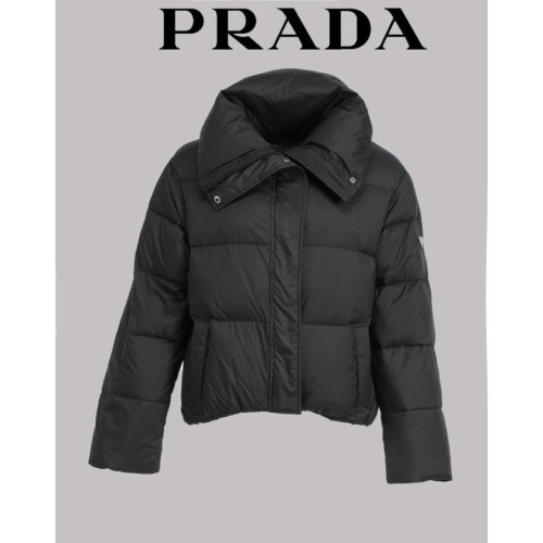 PRADA 프라다 리나일론 크롭 다운 재킷