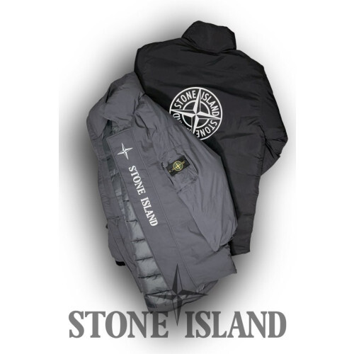 Stone Island 스톤아일랜드 에코닐 하이넥 헤비 리플렉티브 하프 롱 패딩야상 [세미오버핏]