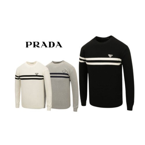 PRADA 프라다 가슴라인 라운드 니트