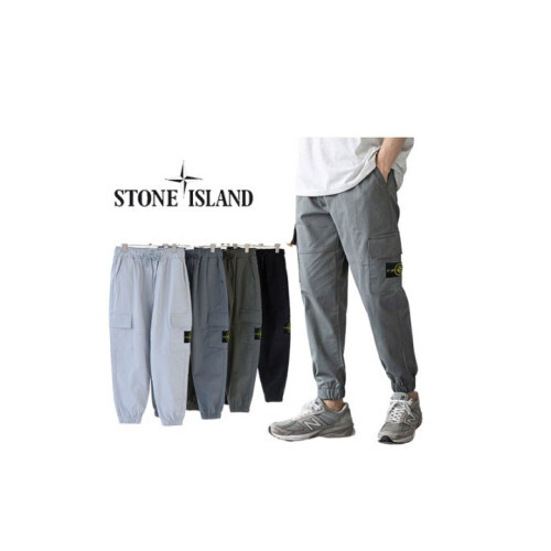 Stone Island 스톤아일랜드 린넨 마 세미와이드 카고 조거