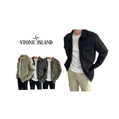 Stone Island 스톤아일랜드 암패치 나일론 셔츠 자켓