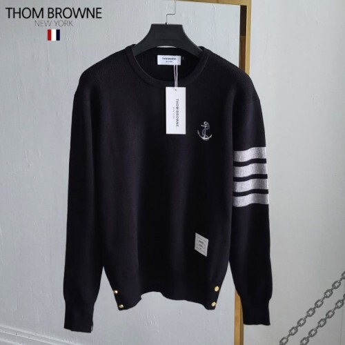 Thom Browne 톰브라운 사선완장 골드바클 니트