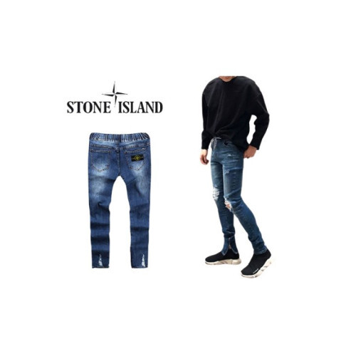 Stone Island 스톤아일랜드 백패치 디스트로이드 청바지