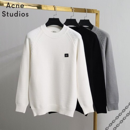 Acne Studios 아크네스튜디오 블랙패치 캐시미어 라운드 니트