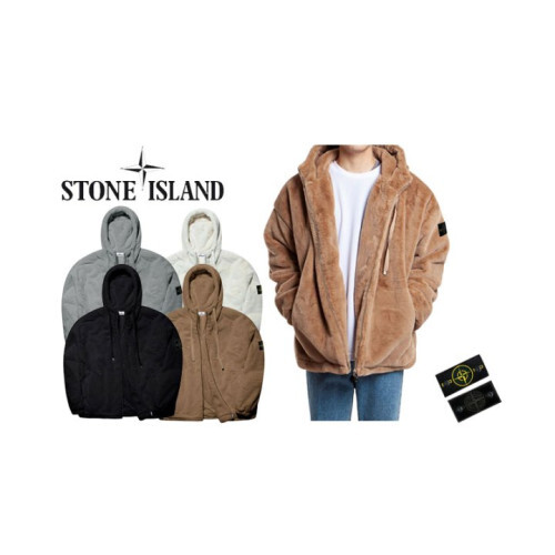 Stone Island 스톤아일랜드 퍼 밍크 집업 헤비 후드 자켓