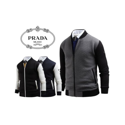 PRADA 프라다 다이아퀄팅 블루종 자켓