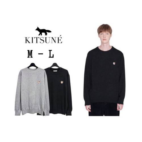 Maison Kitsune 메종키츠네 비스코스 캐시 라운드니트