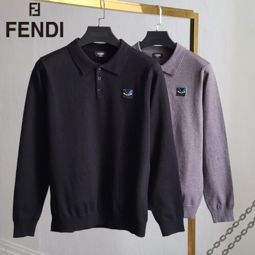 Fendi 펜디 패치 베이직 긴팔 카라 니트