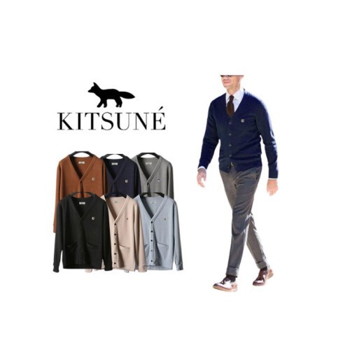 Maison Kitsune 메종키츠네 헤드폭스 투포켓 가디건