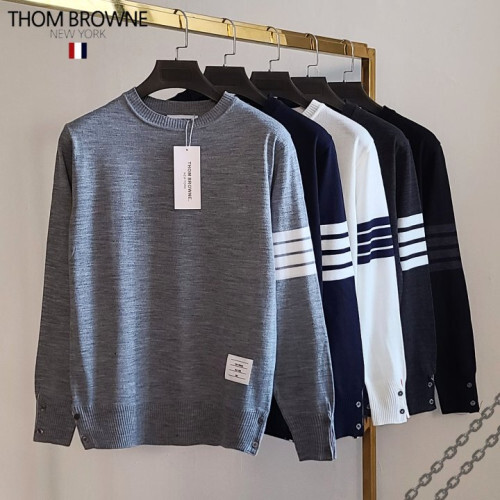 Thom Browne 톰브라운 사선완장 베이직 긴팔 니트