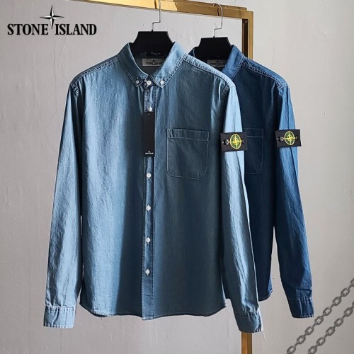 Stone Island 스톤아일랜드 와펜 데님 셔츠