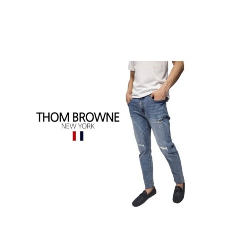 Thom Browne 톰브라운 밑단커팅 청바지