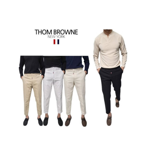 Thom Browne 톰브라운 반밴딩 9부 치노 면슬랙스