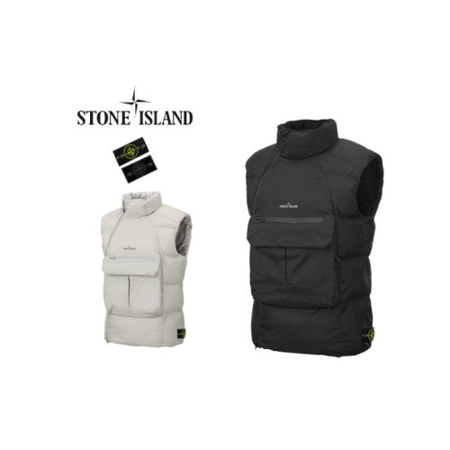 Stone Island 스톤아일랜드 패치 로고 지퍼 패딩조끼