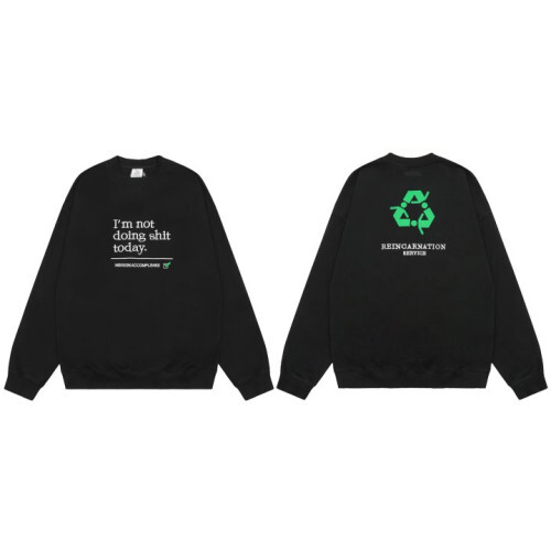 Vetements 베트멍 슬로건 워싱 맨투맨