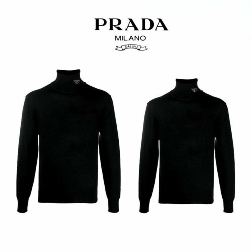 Prada 프라다 넥 플레이트 커플 터틀넥