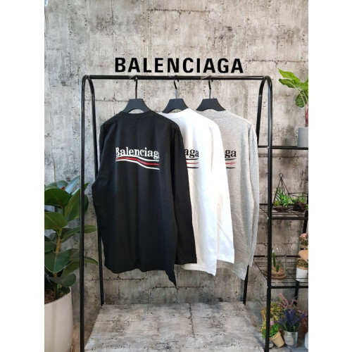 BALENCIAGA 발렌시아가 웨이브로고 라운드티